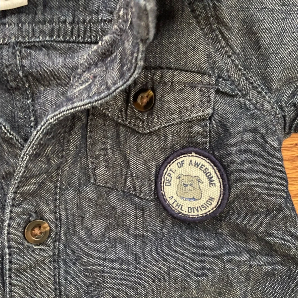 Carters Jumpsuit Denim Coverall Button Front